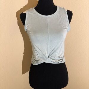 Alo Women's Sleeveless Twist Front Top - Light Gray